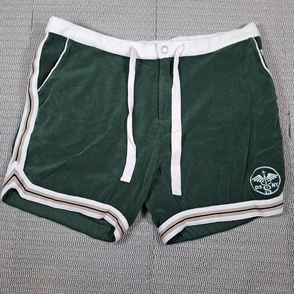 Tombolo x DSNY Terry Cloth Shorts Mens XXL Green Organic Cotton Resortwear